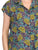 Blusa  Cuello Camisera, Manga Corta, Estampada