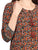 Blusa Cuello Redondo Con Amarre,  Manga 3/4, Estampada